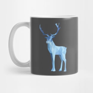 Geometric Stag in Ice Blue Mug